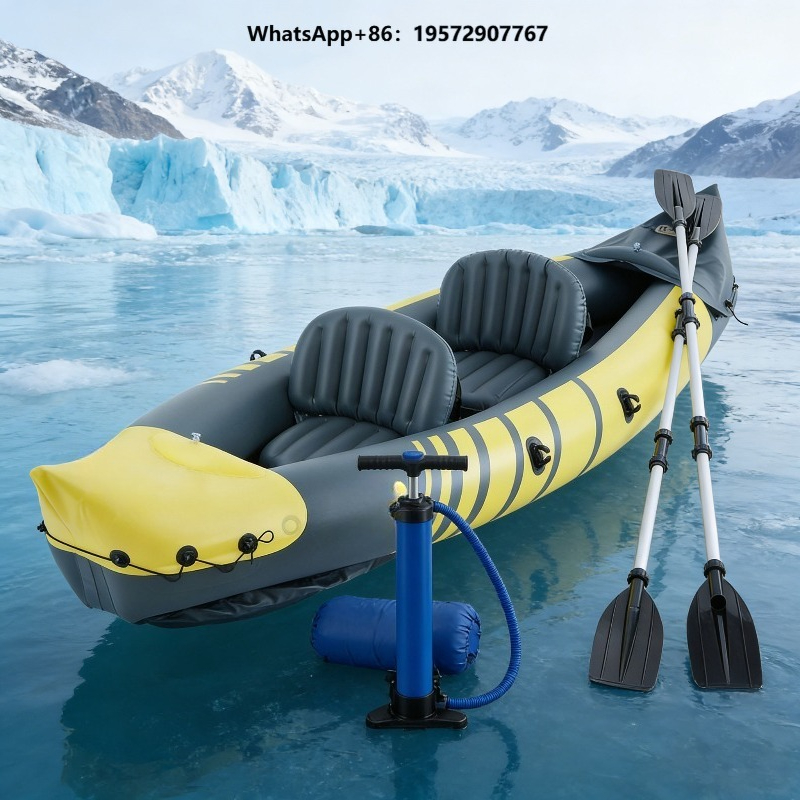 Double Seat Inflatable Fishing - Fishing Kayak Paddle review and price