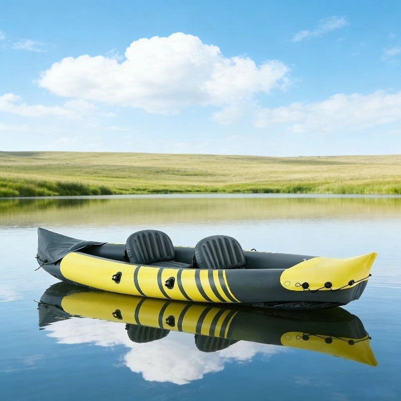 Double Seat Inflatable Fishing - Fishing Kayak Paddle review and price